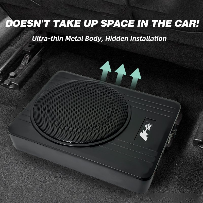 China Oem Supplier Car 10 Inch Bass Enclosure High Quality Competition Soundbar Underseat Subwoofer Speaker With Amplifier