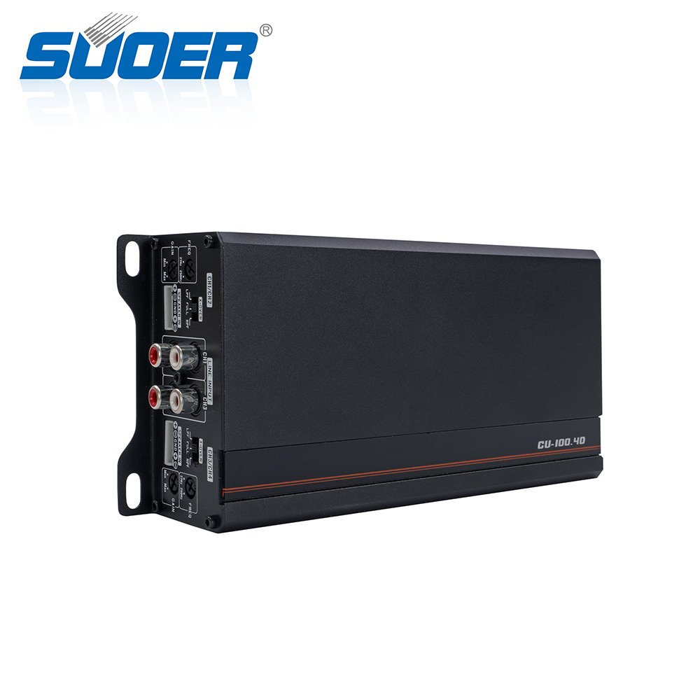 Suoer CU-100.4 Car Audio 4*100w Car Stereo Amplifier High Power Amplifier for Car Audio System