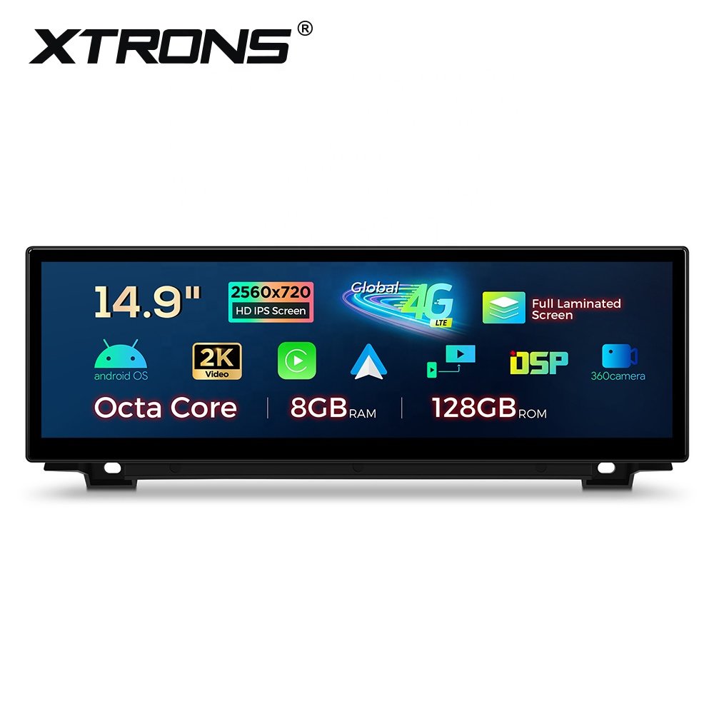 XTRONS 14.9" Screen Monitor for BMW 5 Series F10 / F11 (2011-2012) CIC Android 13 Octa Core 4G LTE Car Dashboard