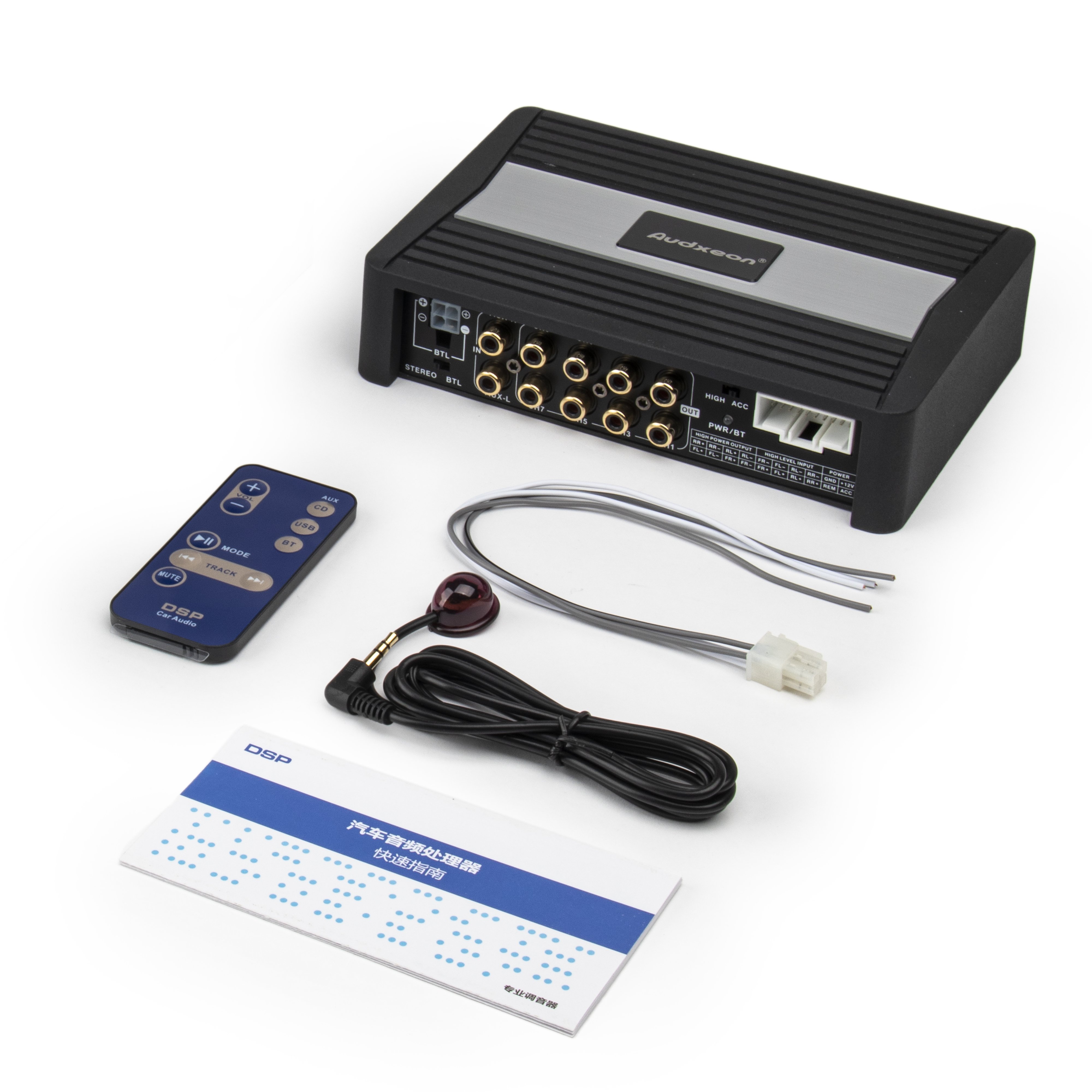 New Arrival Factory Good Quality Class D High Power Car Stereo Audio 4x48W RMS DSP Amplifier DSP Processor