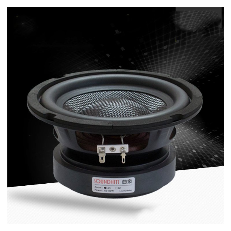 80W 6.5 Inch Subwoofer Speaker Unit Home Theater Car Speaker Audio Modification and Upgrade HIFI Amplifier Sound LoudSpeaker