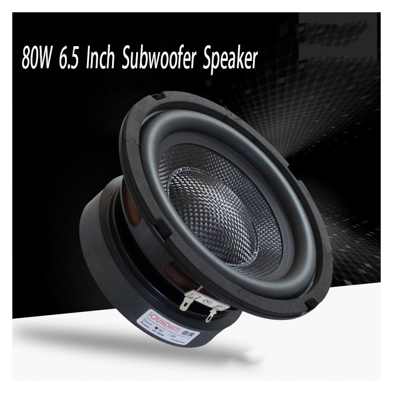 80W 6.5 Inch Subwoofer Speaker Unit Home Theater Car Speaker Audio Modification and Upgrade HIFI Amplifier Sound LoudSpeaker