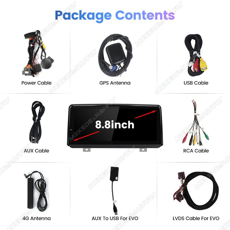 8G 256GB Android 13 Snapdragon System Gps Navigation Car Multimedia Player for BMW 1 Series F20 F21 2018 Car VIDEO