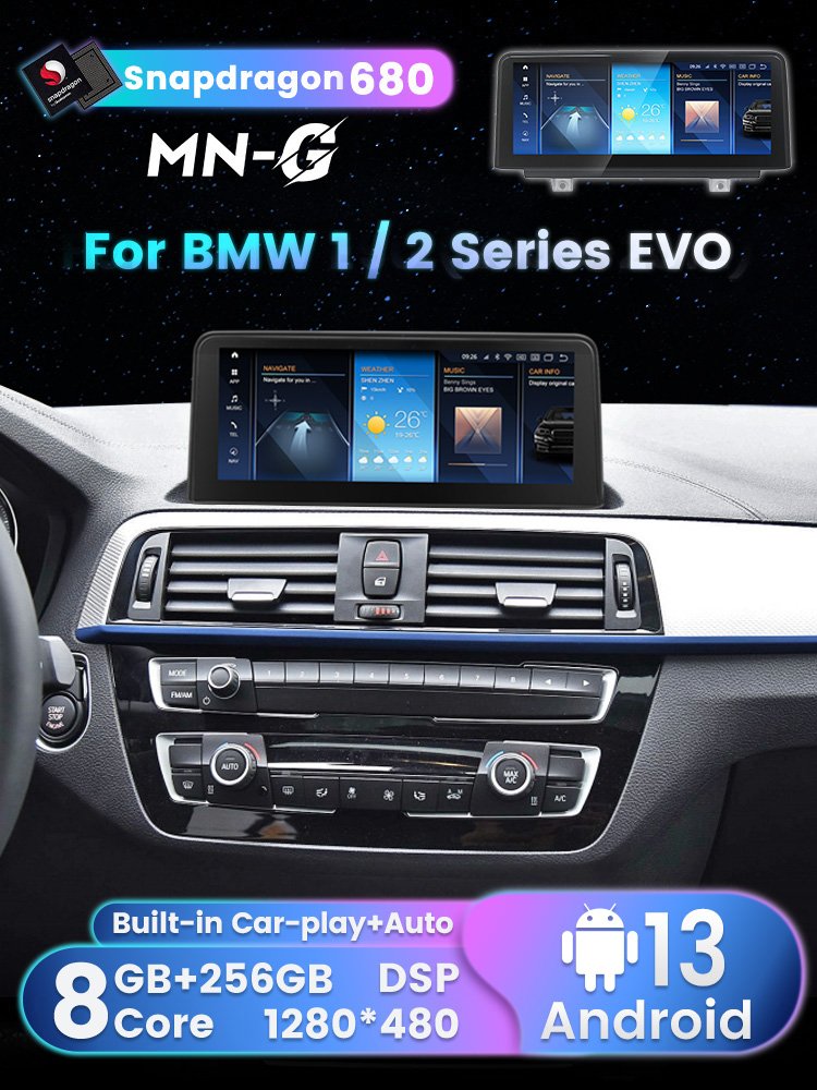 8G 256GB Android 13 Snapdragon System Gps Navigation Car Multimedia Player for BMW 1 Series F20 F21 2018 Car VIDEO