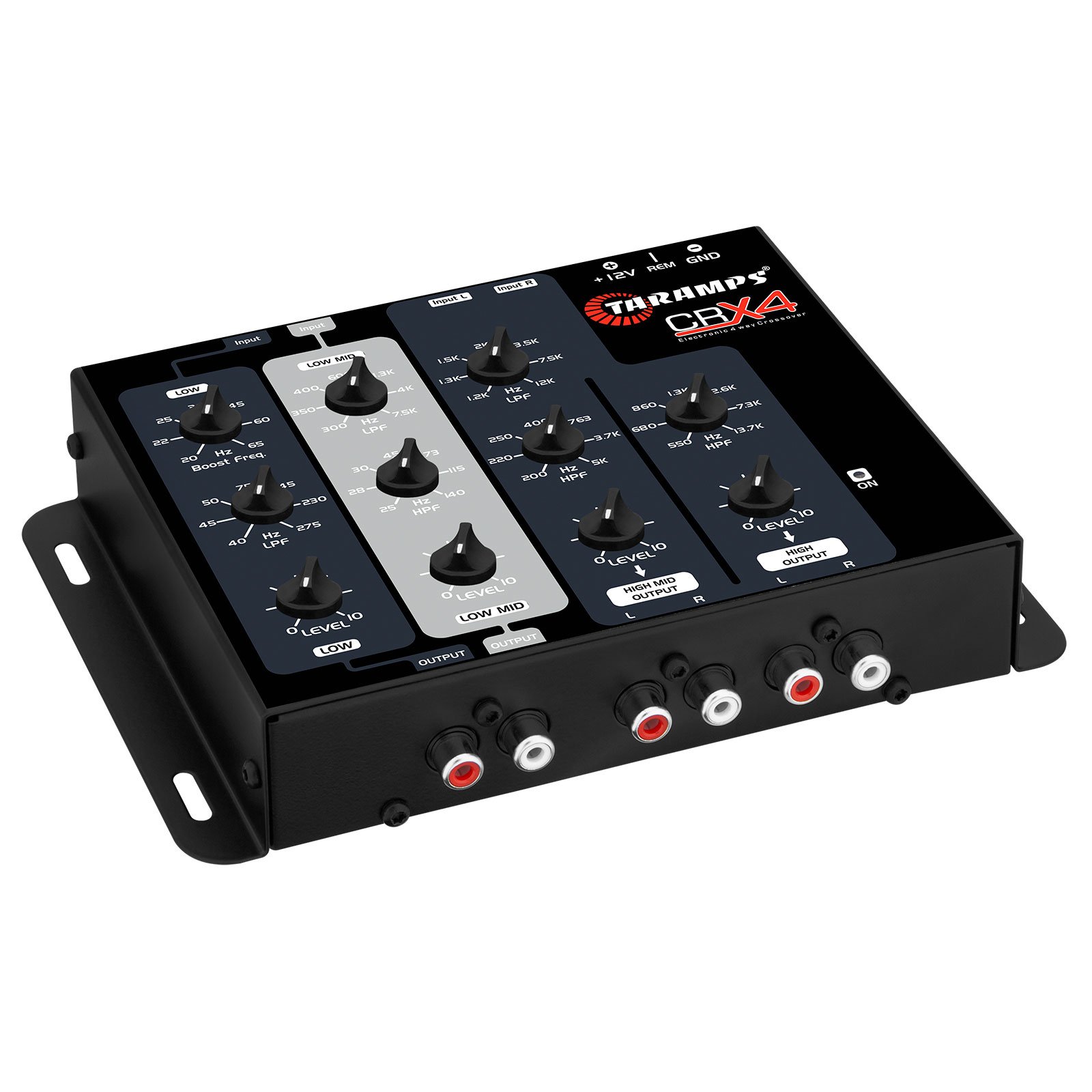 Crossover Taramps Crx4 4 Way Rca Channels 8 Volts Rms Car Audio Processor Stereo Equalizer Great for Low High with Bass Boost