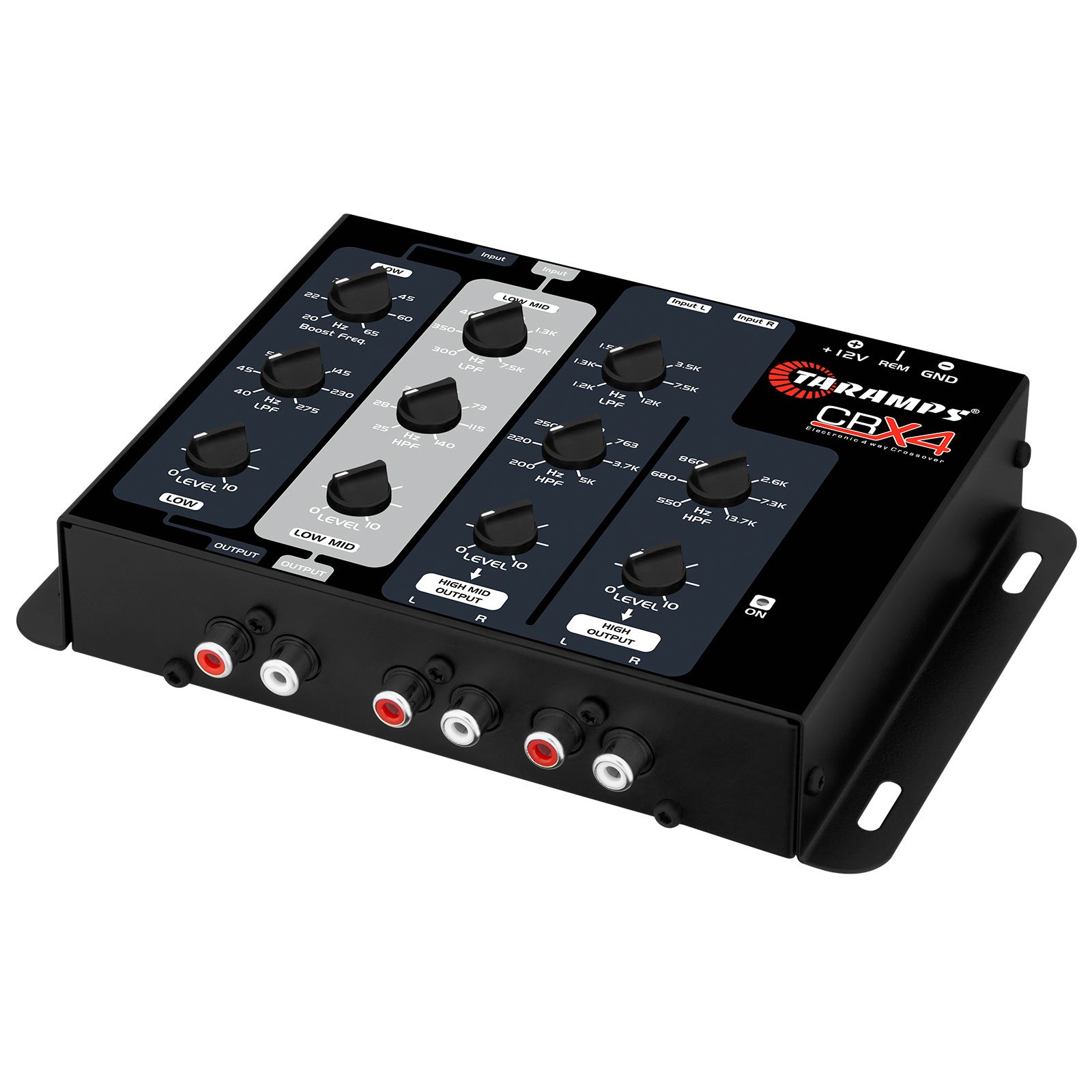 Crossover Taramps Crx4 4 Way Rca Channels 8 Volts Rms Car Audio Processor Stereo Equalizer Great for Low High with Bass Boost