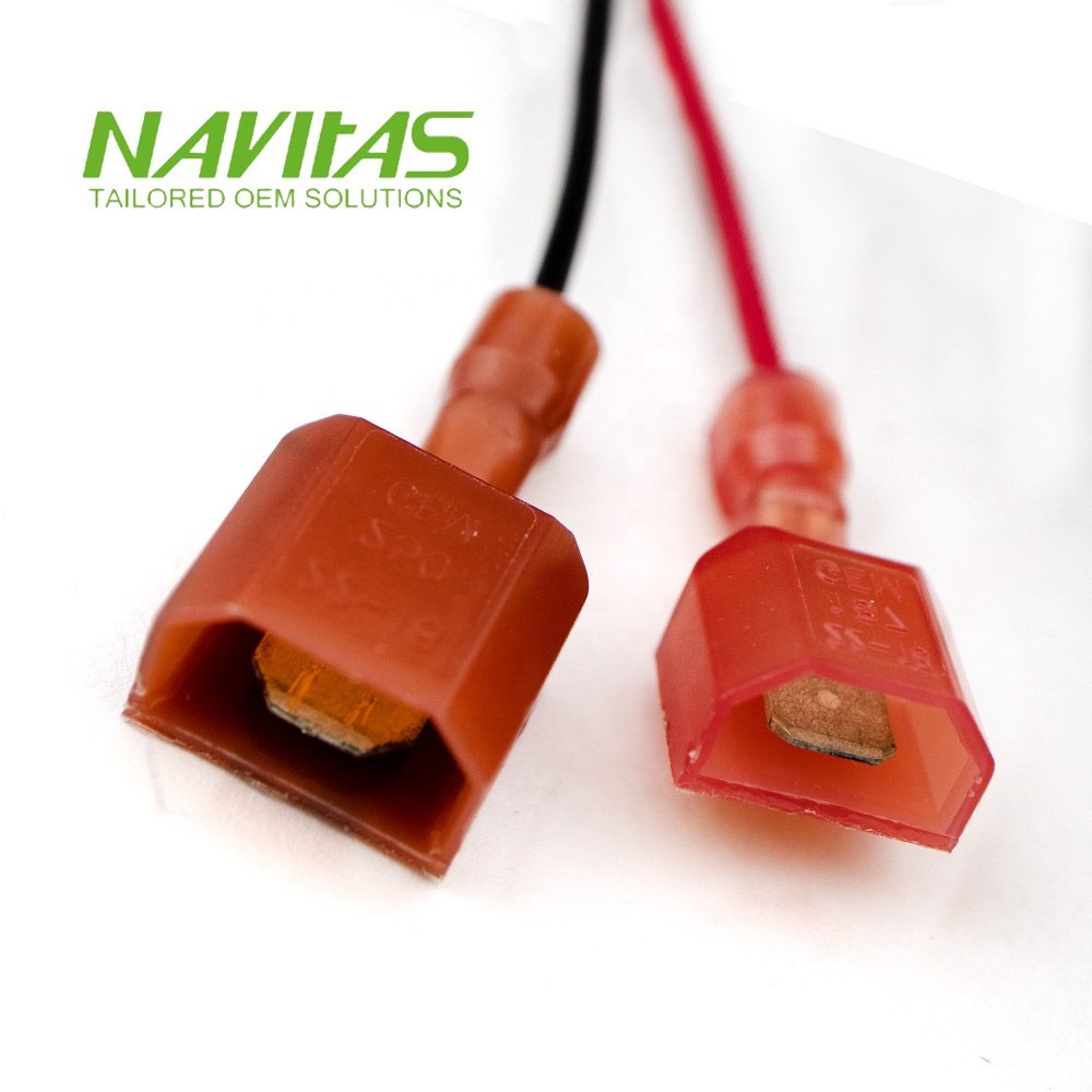 OEM TE Ultra-Fast Power Terminal 6.35mmx0.81mm Mounted Cable Assembly