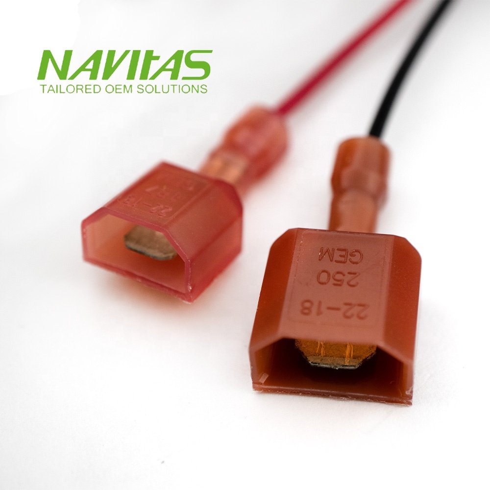 OEM TE Ultra-Fast Power Terminal 6.35mmx0.81mm Mounted Cable Assembly