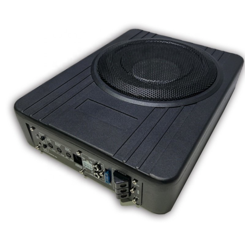 Hot Model 8 Inch 12v Underseat Car Subwoofer 600 Watts Big Power Aluminium Alloy Flat Car Amplifier Subwoofer
