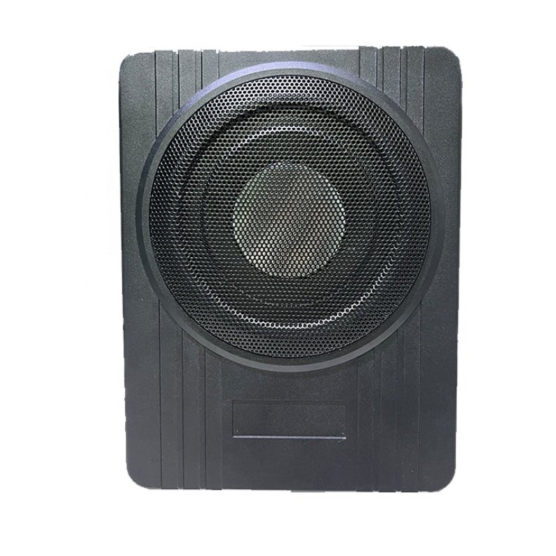 Hot Model 8 Inch 12v Underseat Car Subwoofer 600 Watts Big Power Aluminium Alloy Flat Car Amplifier Subwoofer
