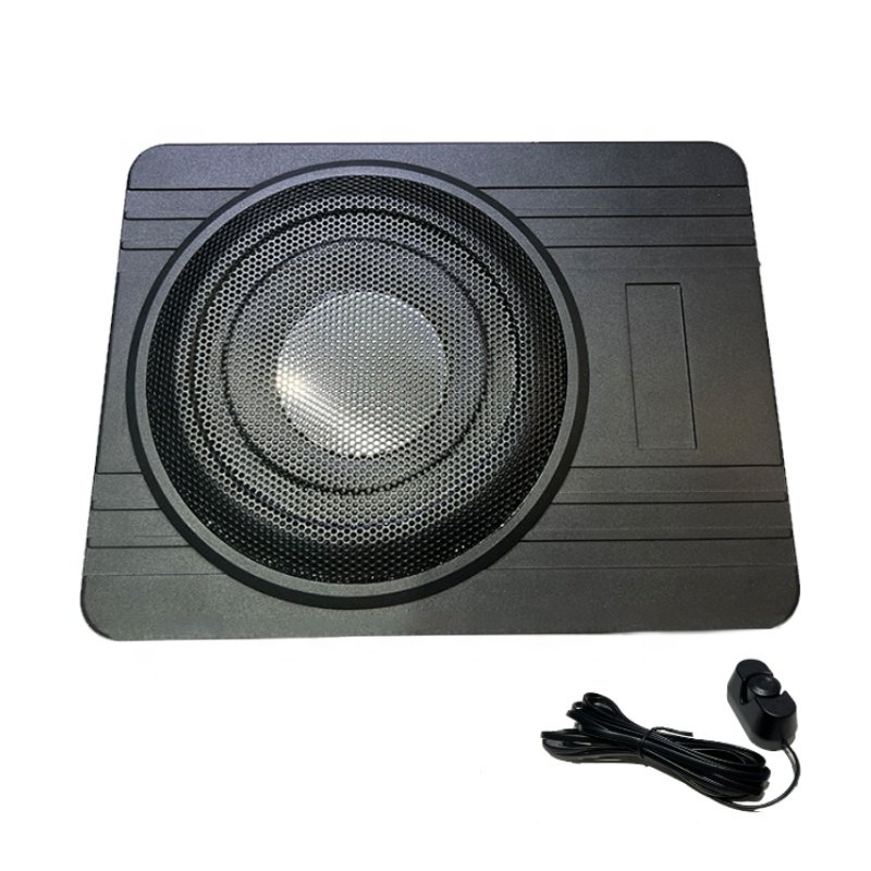 Hot Model 8 Inch 12v Underseat Car Subwoofer 600 Watts Big Power Aluminium Alloy Flat Car Amplifier Subwoofer