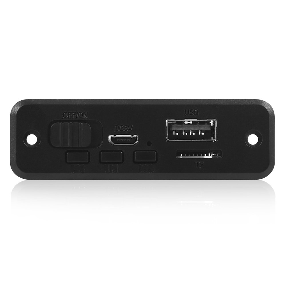 DIY Car 5.0 Bluetooth Board 5V DC USB MP3 WAV Decoder FM AUX Mic Handsfree Control with TF Card Slot Wireless MP3 Music Player