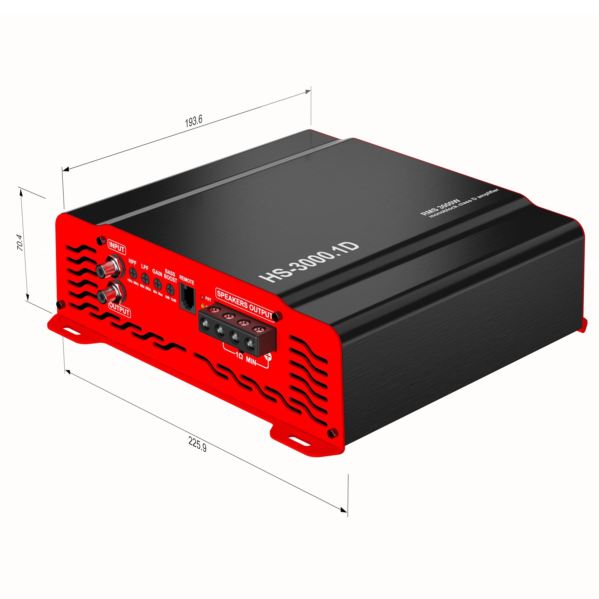 Recommended New Product Class D 3000W Fever Car Bass Amplifier Monoblock