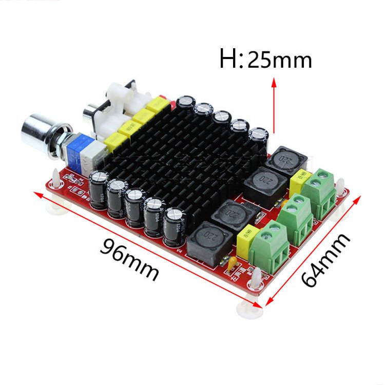 XH-M510 TDA7498 Amplifier Board High Power Digital Car Amplifiers 2*100W DC 14-34V For Home Theater