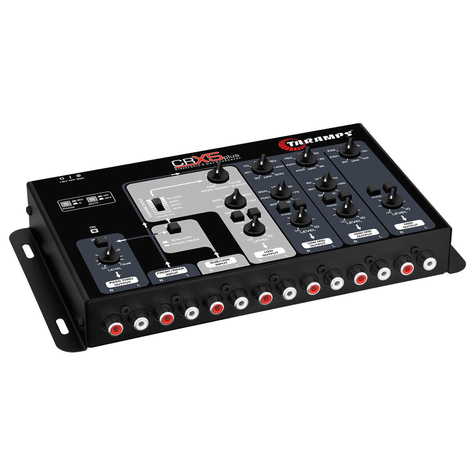 Crossover Taramps Crx5 5 Way Rca Car Audio Processor Stereo Equalizer Great for Low High with Bass Boost