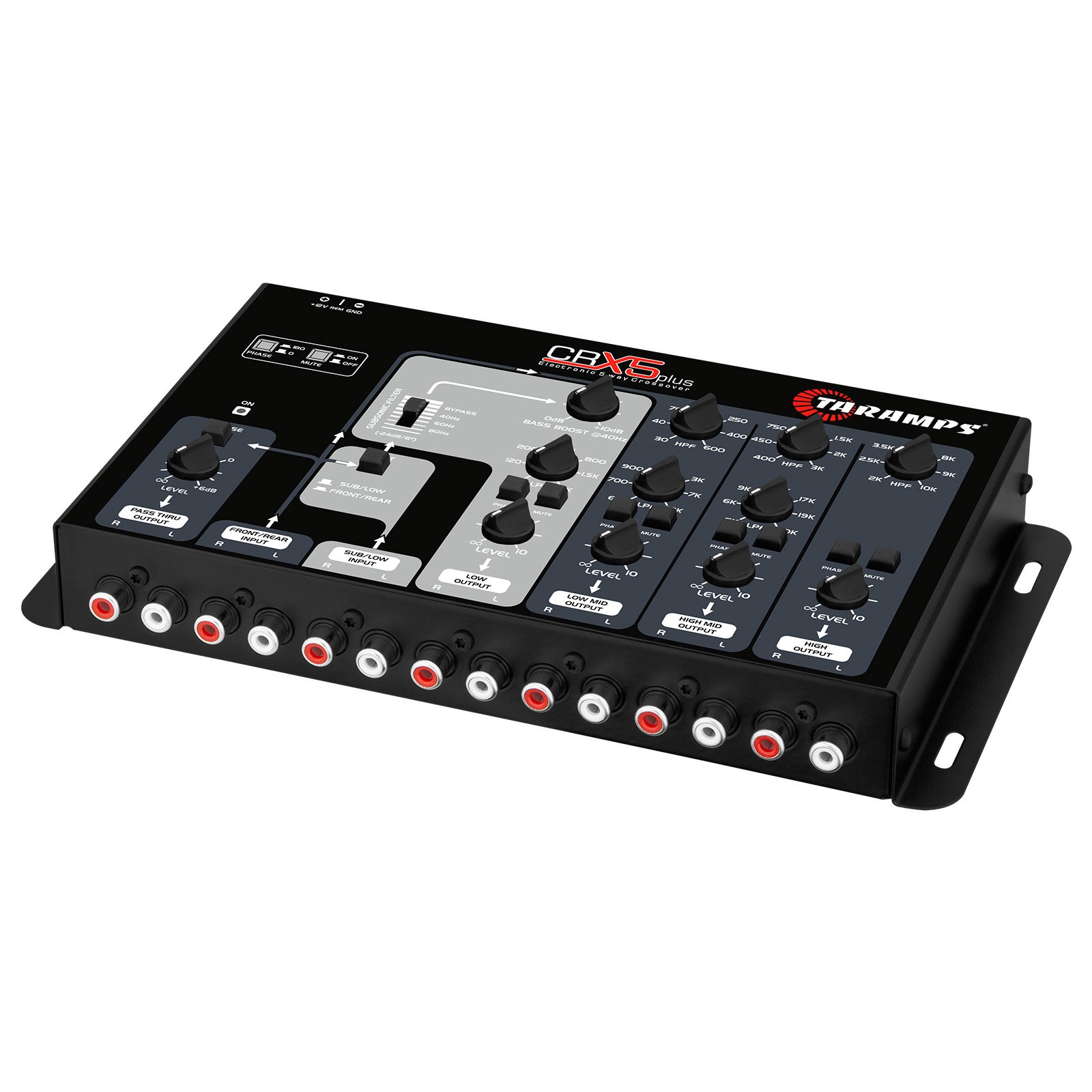 Crossover Taramps Crx5 5 Way Rca Car Audio Processor Stereo Equalizer Great for Low High with Bass Boost