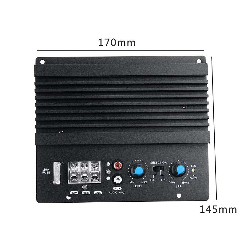 Car audio power amplifier board 12V600W single-channel bass High-power car power amplifier