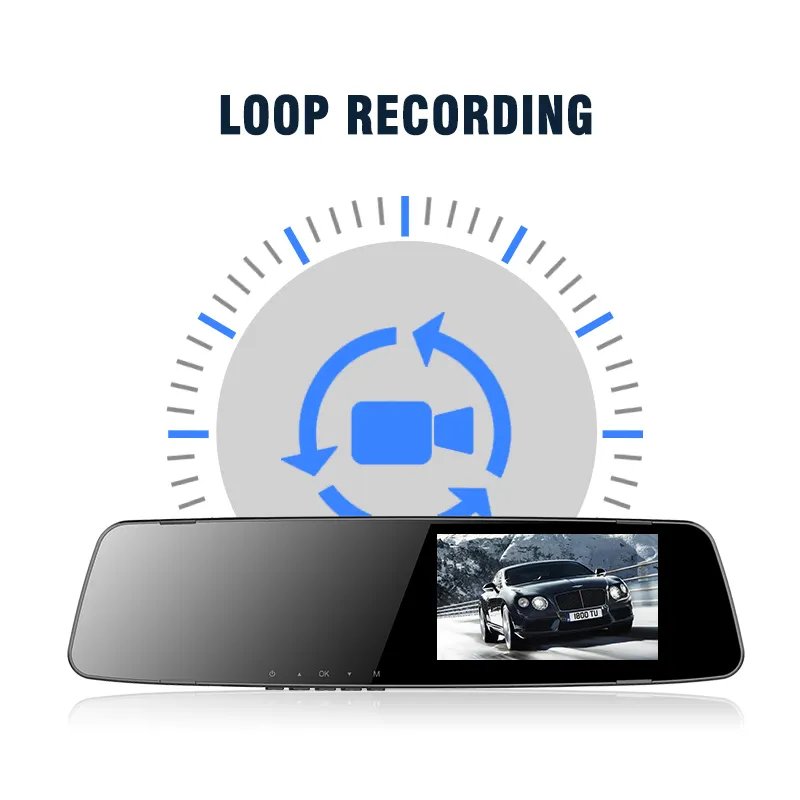 Factory 1080P Driving Recorder Camera 4.3 Inch Thin Car DVR Camera Night Vision Car Dashcam