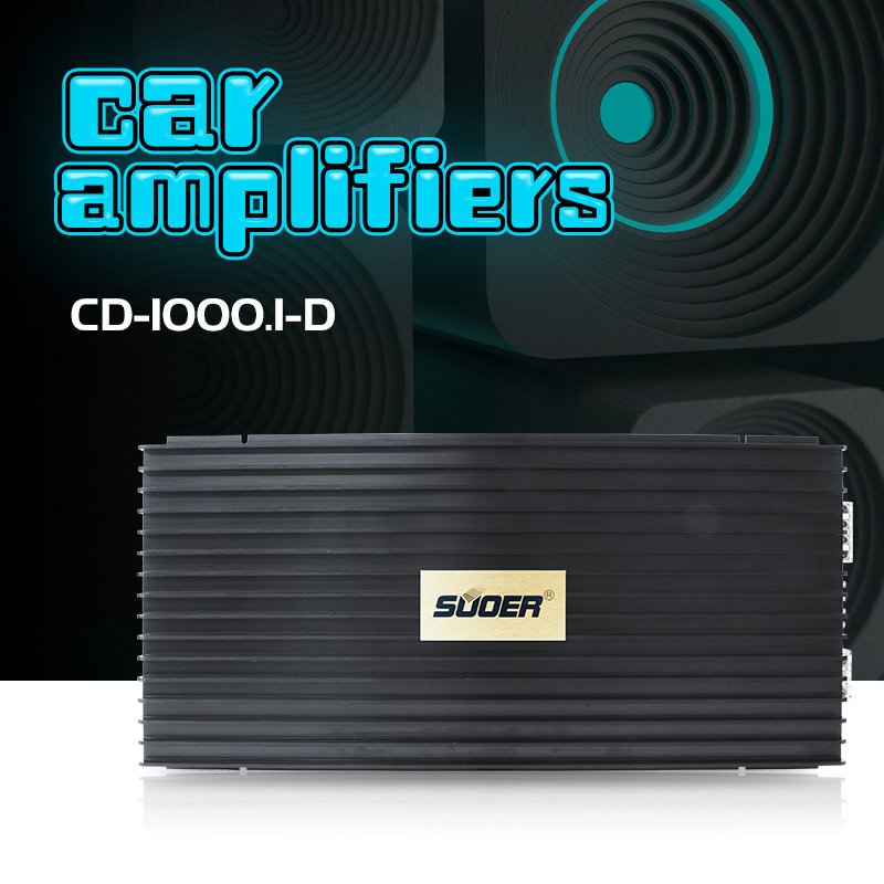 Suoer CD-1000.1-D Hot Sale 3000w 12v Auto Amplifier MONO Channel Full Frequency Class AB Car Audio