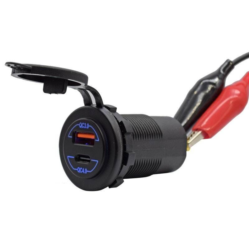 Factory Direct Dual USB Charger Car Fast Charging IP 65 for Travel Plastic Phone Holder Blue Universal Charger IP65 65W Yucheng