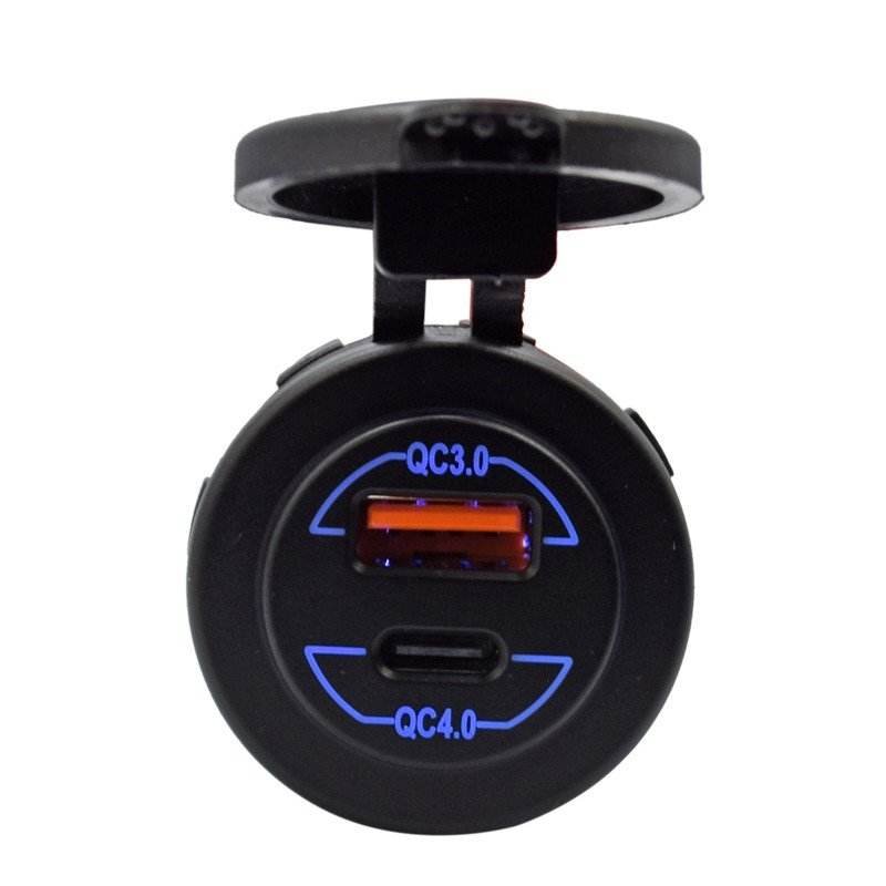 Factory Direct Dual USB Charger Car Fast Charging IP 65 for Travel Plastic Phone Holder Blue Universal Charger IP65 65W Yucheng