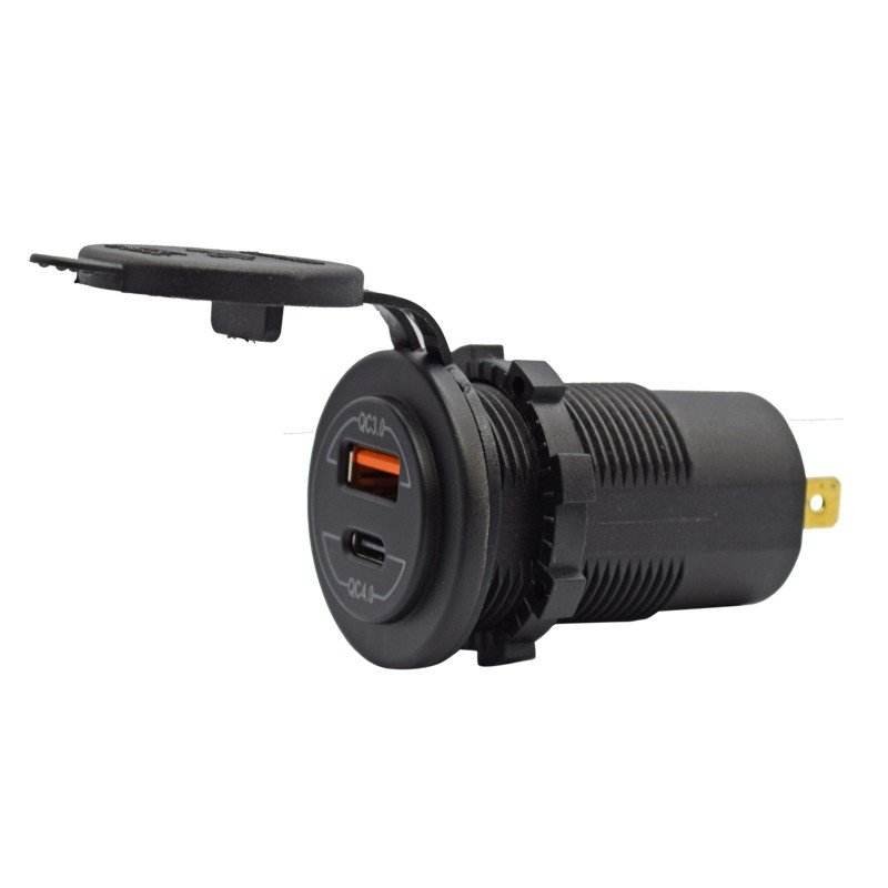 Factory Direct Dual USB Charger Car Fast Charging IP 65 for Travel Plastic Phone Holder Blue Universal Charger IP65 65W Yucheng