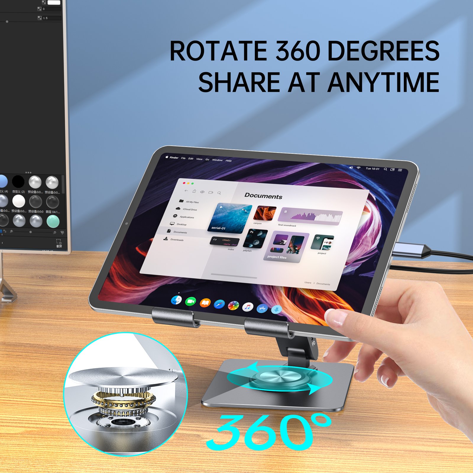 High Quality Cheap Portable Tablet Expansion Dock Stand Multiport Design For Convenient Connection With Accessories