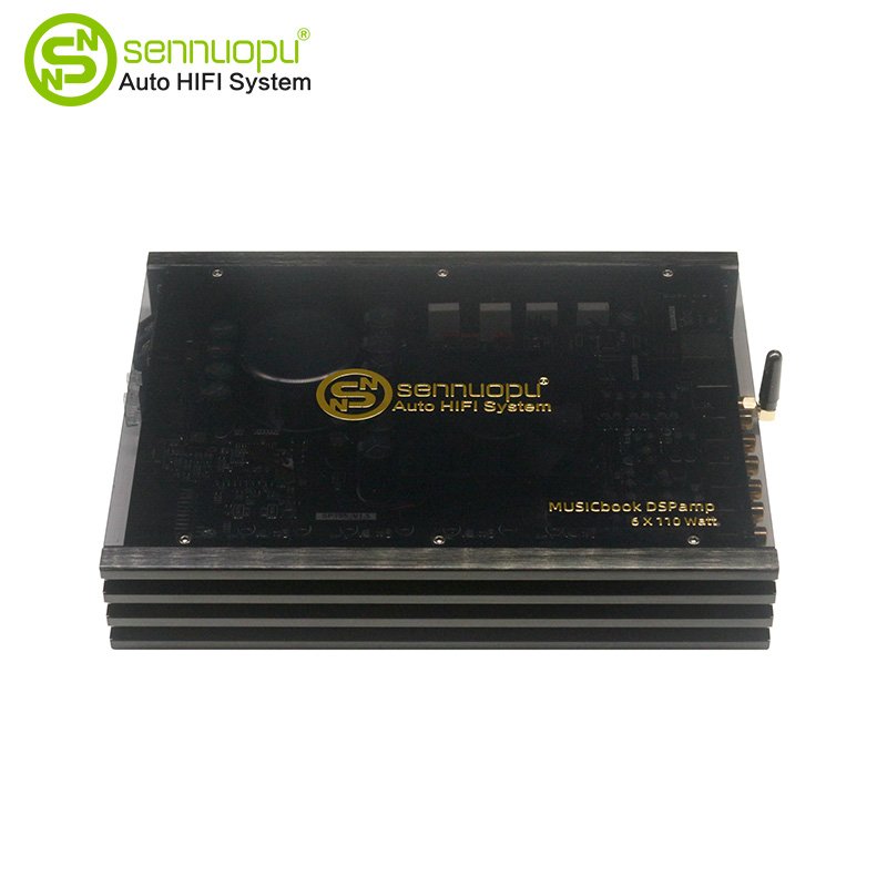 Sennuopu Car DSP Amplifier 6 CH Amplifier 12V Universal Audio Sound Card Optical Input