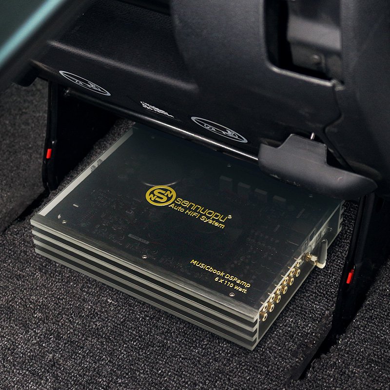 Sennuopu Car DSP Amplifier 6 CH Amplifier 12V Universal Audio Sound Card Optical Input