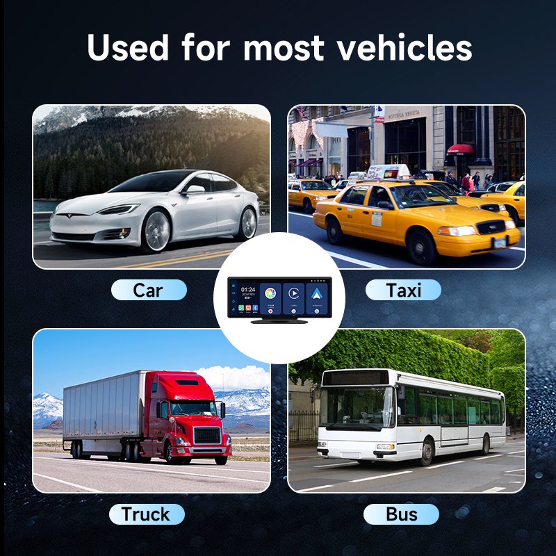 10.26 Inch Car Monitor Wireless Carplay Android Auto IPS Universal Portable Carplay Screen Multimedia Car Stereo