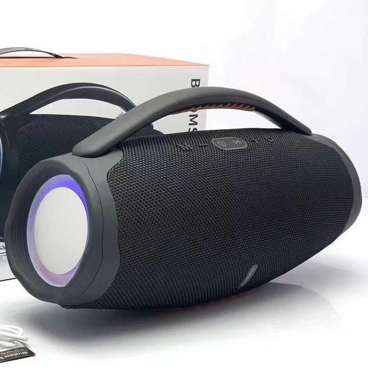 Portable RGB Boombox Bass Stereo Music Player Handle Waterproof Wireless BT Home Theatre Party Outdoor Includes Mic USB