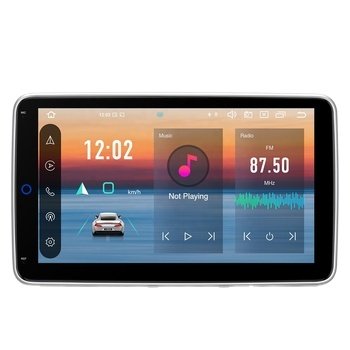 XTRONS 10.1" Rotatable QLED Car Screen Android 14 Universal Single Din Car Stereo Carplay Android Auto 4G LTE Car Radio