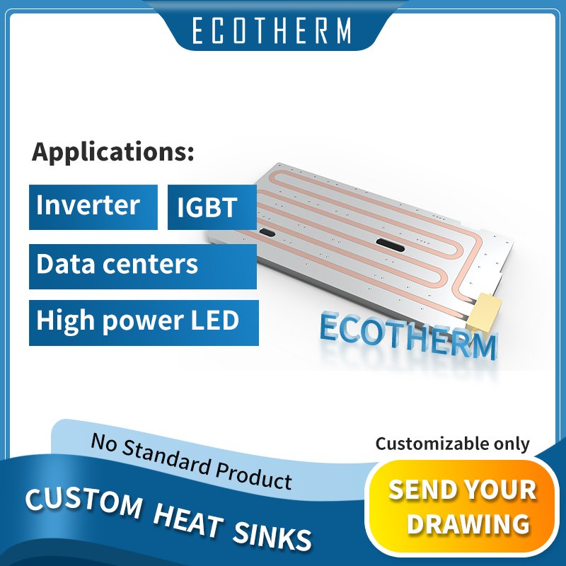 Custom High Power Copper Pipe Heat Sink Hashboard Cpu Liquid Cooling Cold Plate with Copper Tube