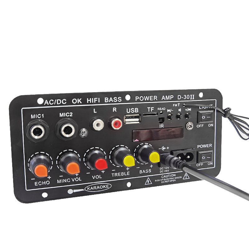 Support Custom 12V 24V 220V Subwoofer HI-FI Bass Power Amp USB Remote Control Car High Power D30 Amplifier Board with Display