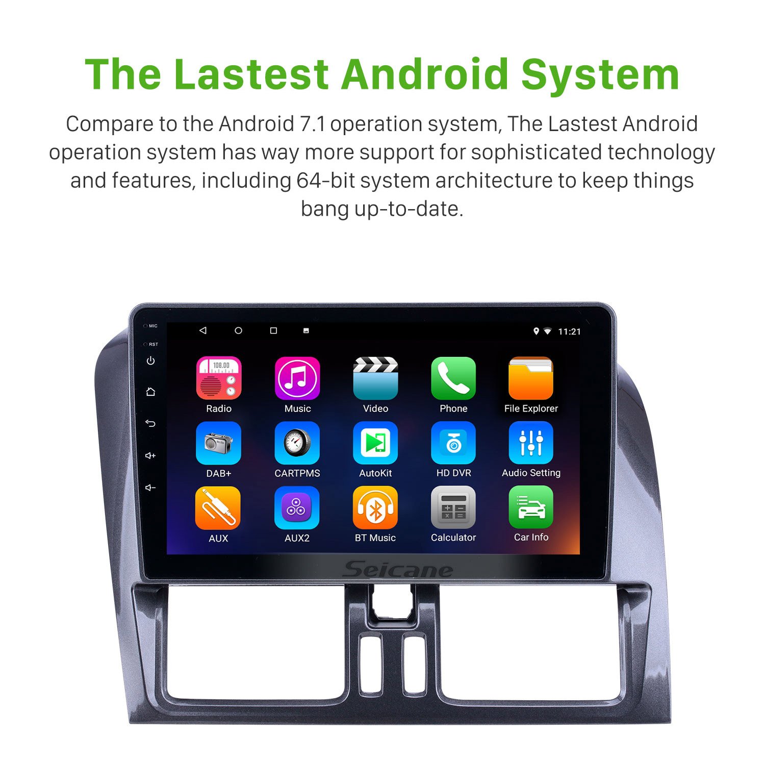 Android 13.0 HD Touchscreen 9 Inch Car Radio Multimedia Player for 2008-2016 Volvo XC60 GPS 6+128GB Carplay Rear View Camera