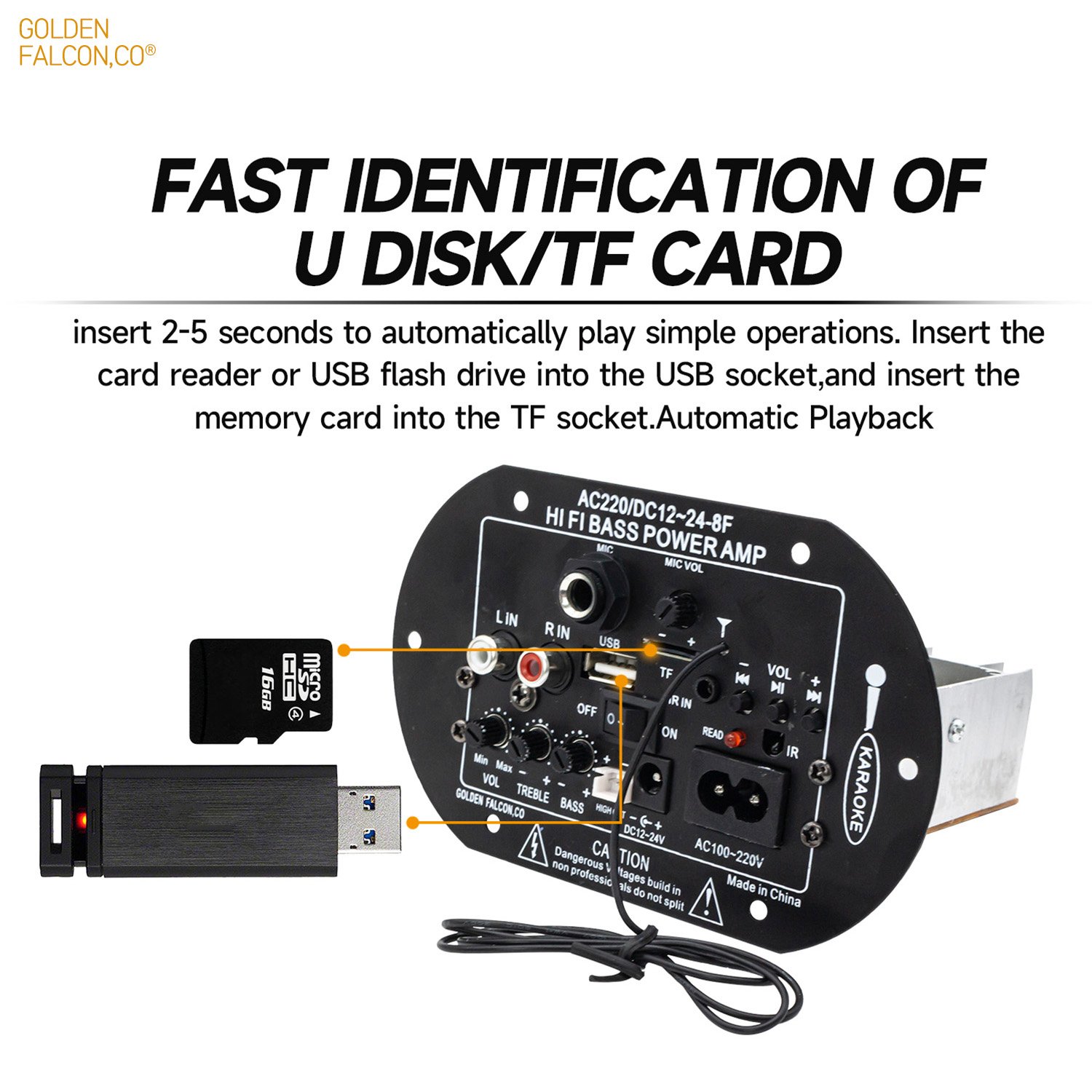12V/24V 220V Digital Amplifier Board TDA2009 HIFI Bass Power Amplifier Subwoofer Single Microphone AMP Car Audio Amplifier