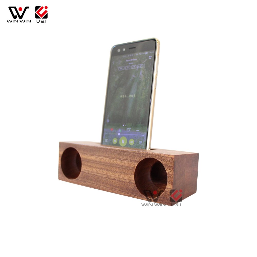 Luxury Quality Wooden Custom Logo Speaker Phone Accessories Loudspeaker Sound Amplifier