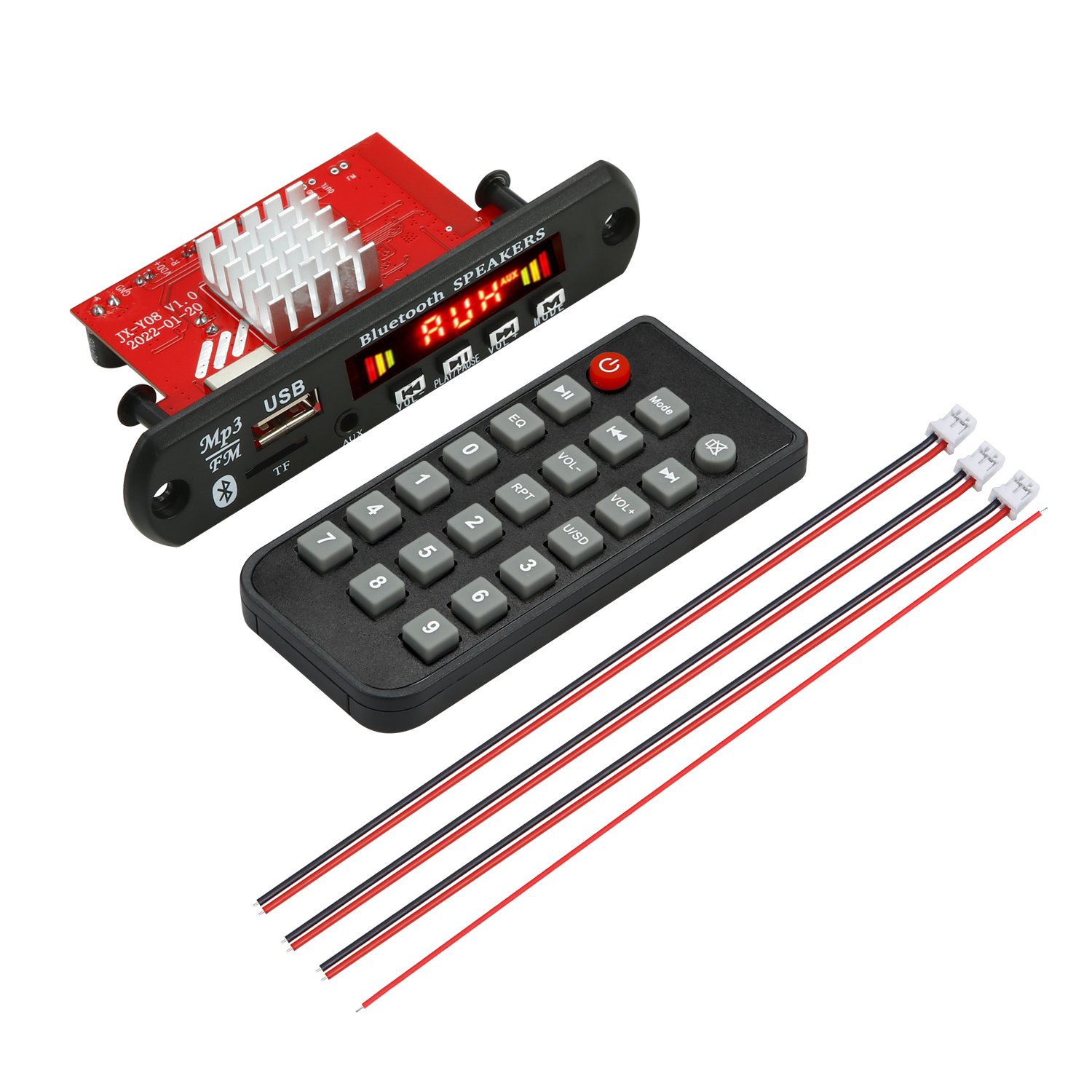 60W 120W Amplifier DC 12V Car MP3 Player USB Module Bluetooth 5.0 FM Remote Control MP3 Decoder Board Radio Calling Recording