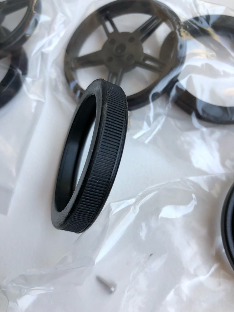60*8MM Plastic Wheel 5908 Silicone Tire Compatible Robot Smart Car 360-degree 9G Steering SG90 FS90R LEGOs TT Motor