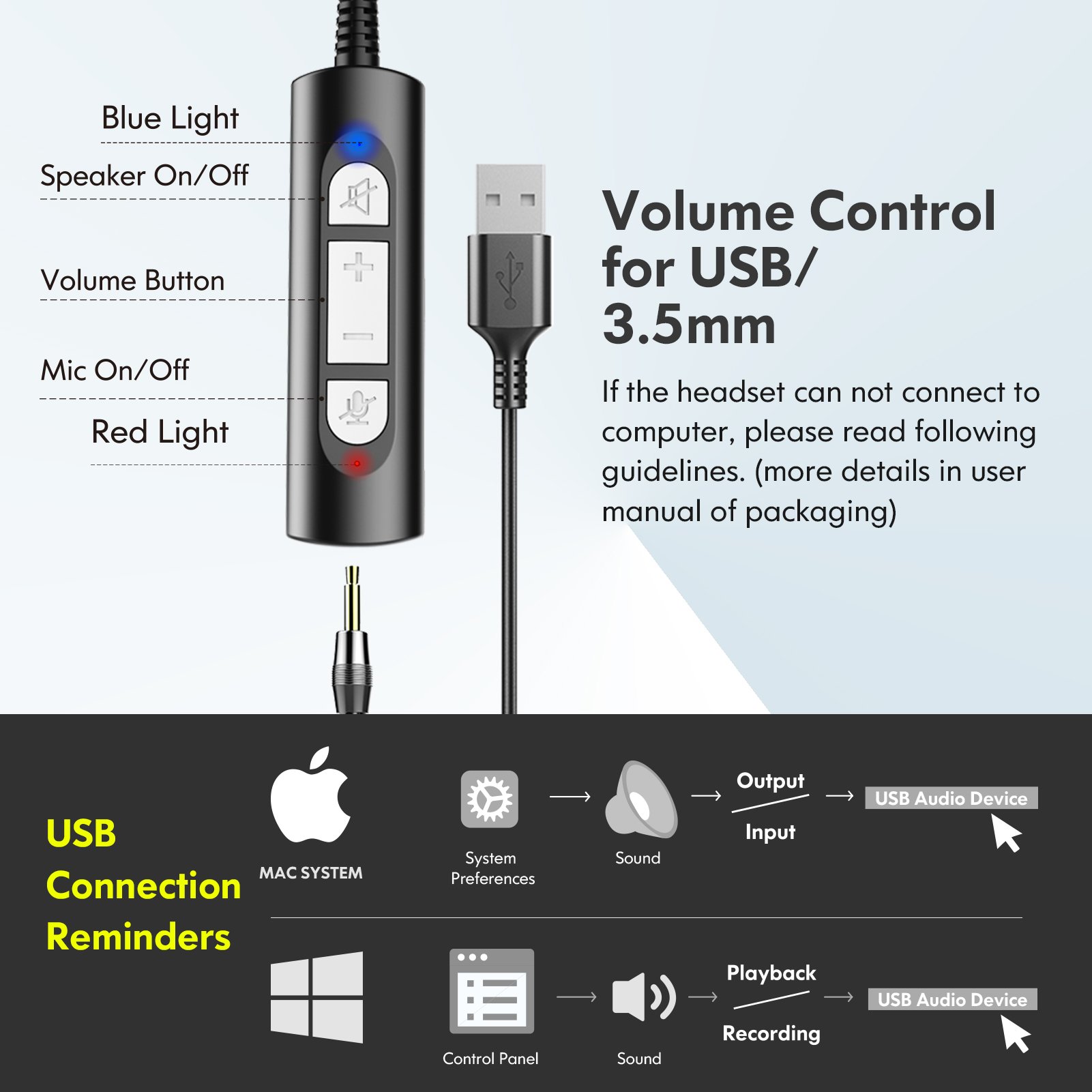 Wired USB headset office computer headset headband headset with microphone and noise cancelling microphone