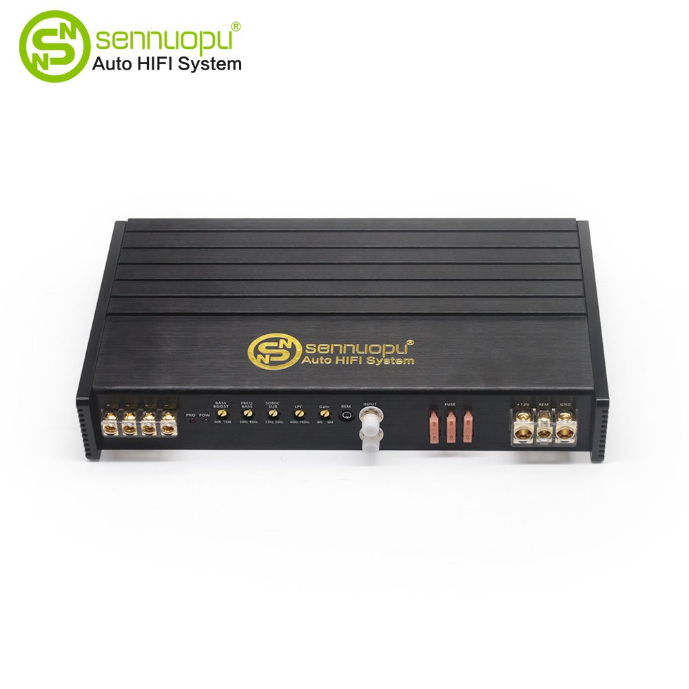 Sennuopu HQ-3000.1D Car Monoblock Subwoofer Amplifier Aluminium Universal Class D Mono Amplifier Car Audio 30 Amp X 4 91 - 100db
