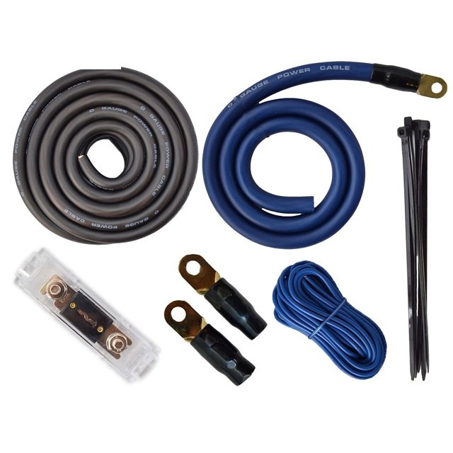 Hot Sale Subwoofer Amp Rca Power Cable and Fuse Holder Set 1500w Car Amplifier Install Wiring Kit