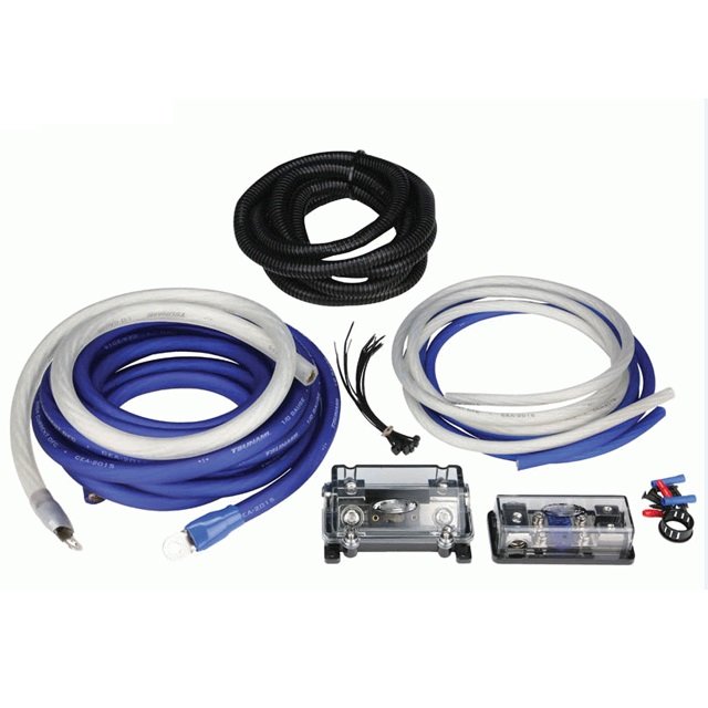Hot Sale Subwoofer Amp Rca Power Cable and Fuse Holder Set 1500w Car Amplifier Install Wiring Kit