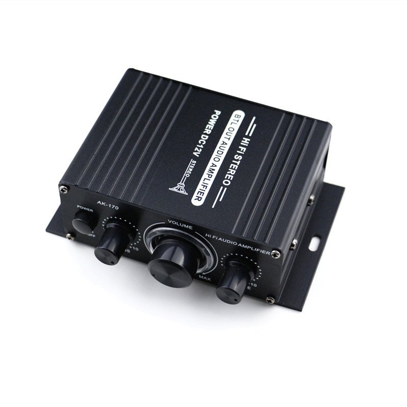 HIFI Power Amplifier Car Home Theater Digital Power Audio for Speaker Treble Bass Control FM USB AK170 400W