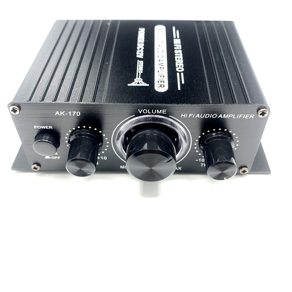 HIFI Power Amplifier Car Home Theater Digital Power Audio for Speaker Treble Bass Control FM USB AK170 400W
