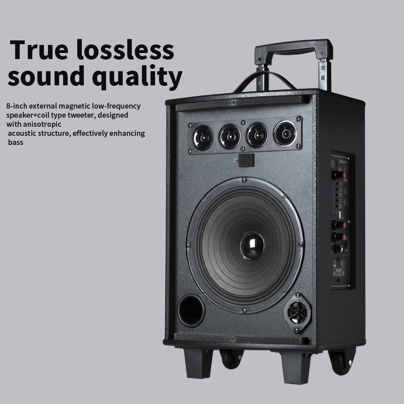 K1 Hot selling new smart portable handcar outdoor portable speaker outdoor karaoke player with karaoke system