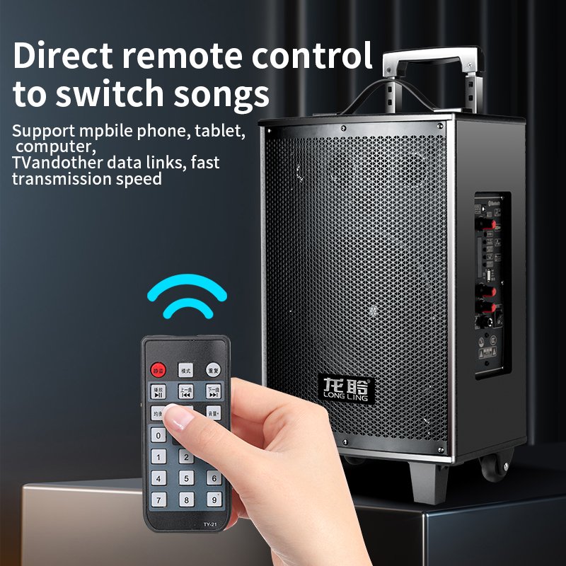 K1 Hot selling new smart portable handcar outdoor portable speaker outdoor karaoke player with karaoke system