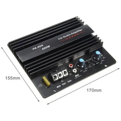 600W Car Subwoofer High-power Amplifier Board Car Audio 12V Car Power Amplifier PA-60A