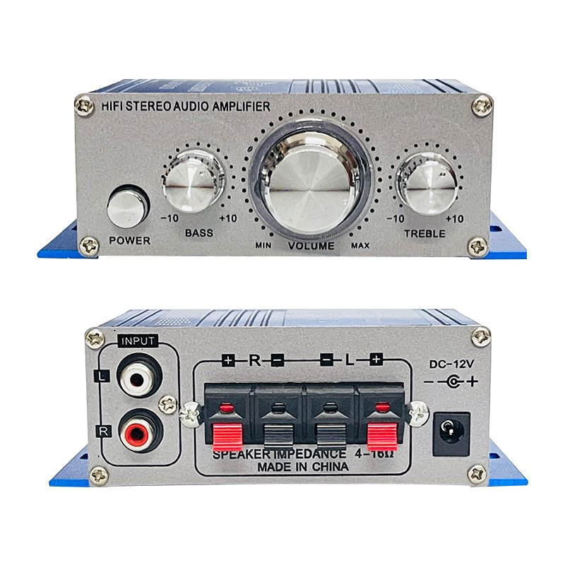 HY 2001 Hi-Fi 12V Mini Car Stereo Amplifier 2-Channel Auto Audio Digital Amplifier Equalizers Class AB Class B Combination KTV
