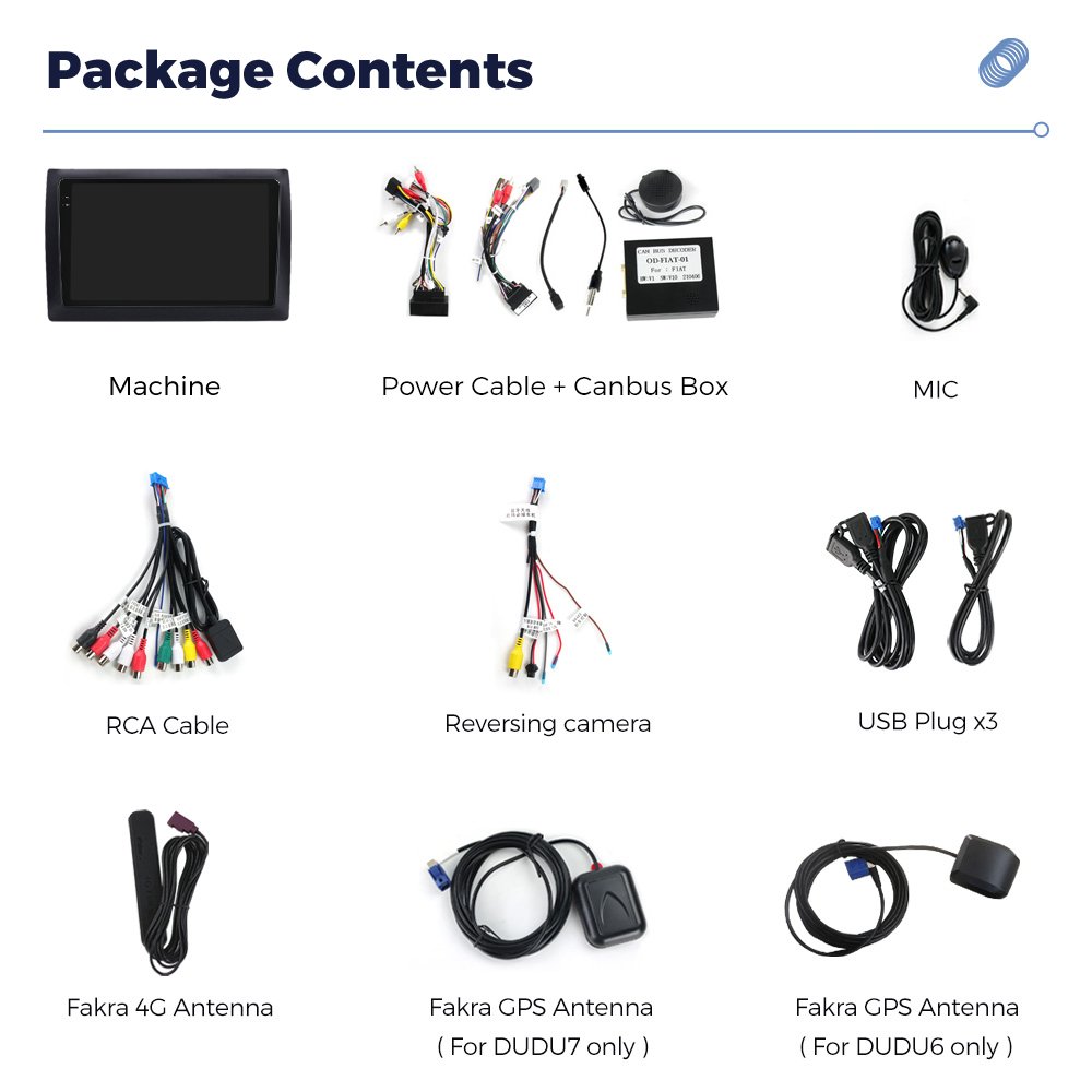 MEKEDE Android Car Stereo Car Video Car Multimedia DUDU 2K Touch Screen 12+512GB System7870 DSP7739 for FiatStilo2010